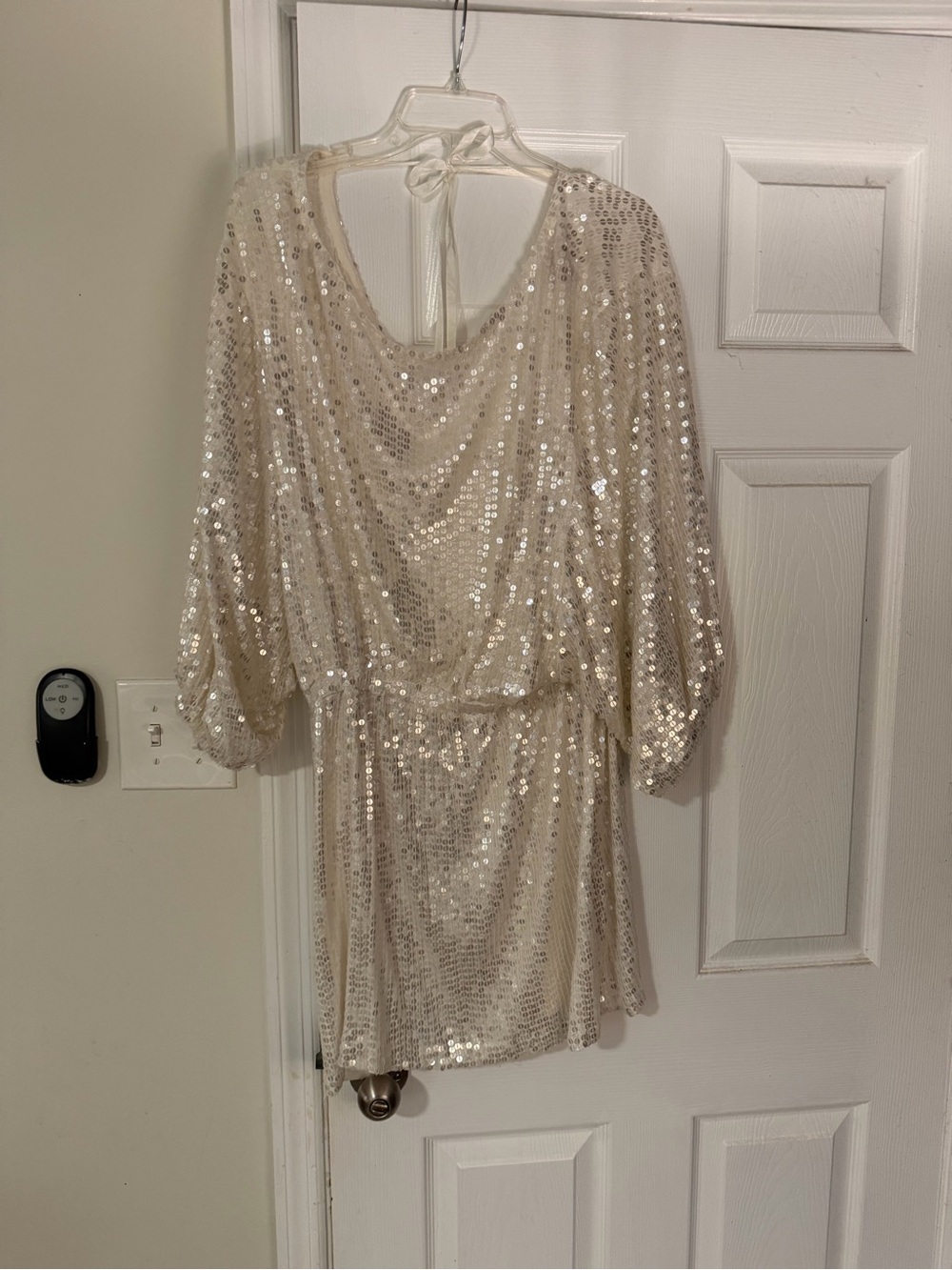 Show me your mumu ivory sequin dress M